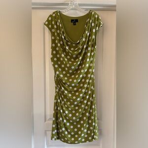 Ronni Nicole Polka Dot Ruched Sleeveless Sheath Dress